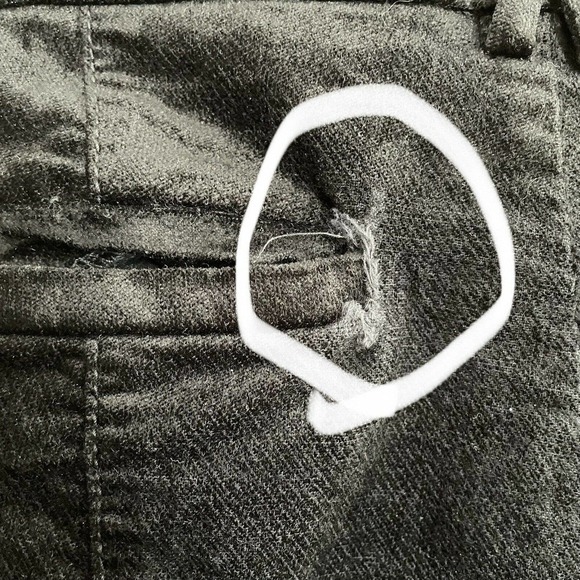 Anthropologie Size 8 The Essential Slim Pants Black Velvet Pockets Cropp… - Picture 6 of 10